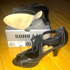 ArtDeco SteamPunk Ribbon Black Beauty Tango Heels
